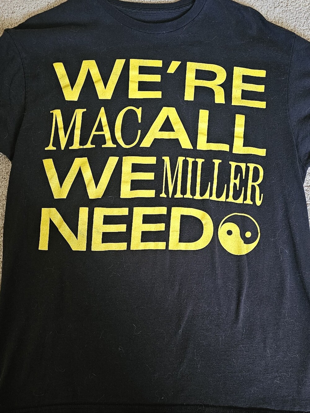 Mac Miller "We're All We Need" Black/yellow T Shirt